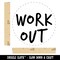 Work Out Fun Text Self-Inking Rubber Stamp for Stamping Crafting Planners